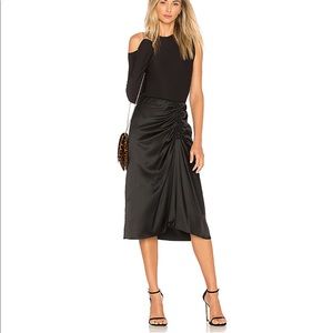 THEORY Runched Silk Skirt